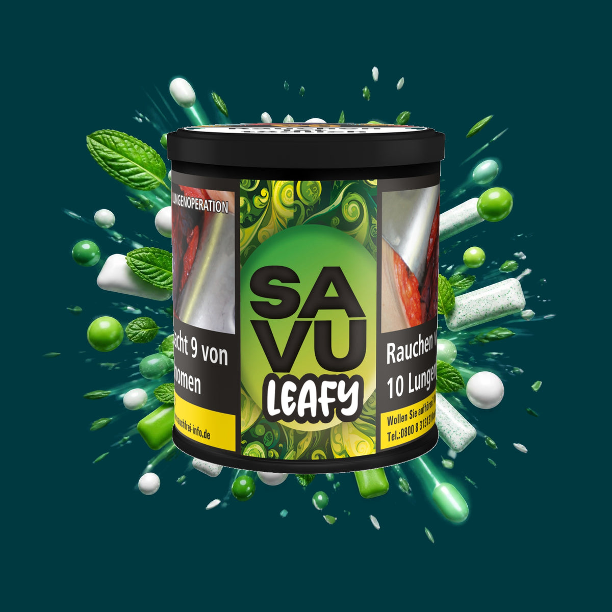 Savu Tabak Leafy 200g – Kaugummi, Minze