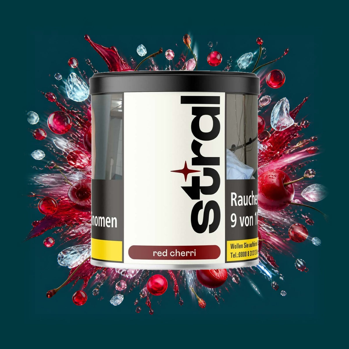 Stral Shisha Tabak Red Cherri 200g – Kirsche, Ice