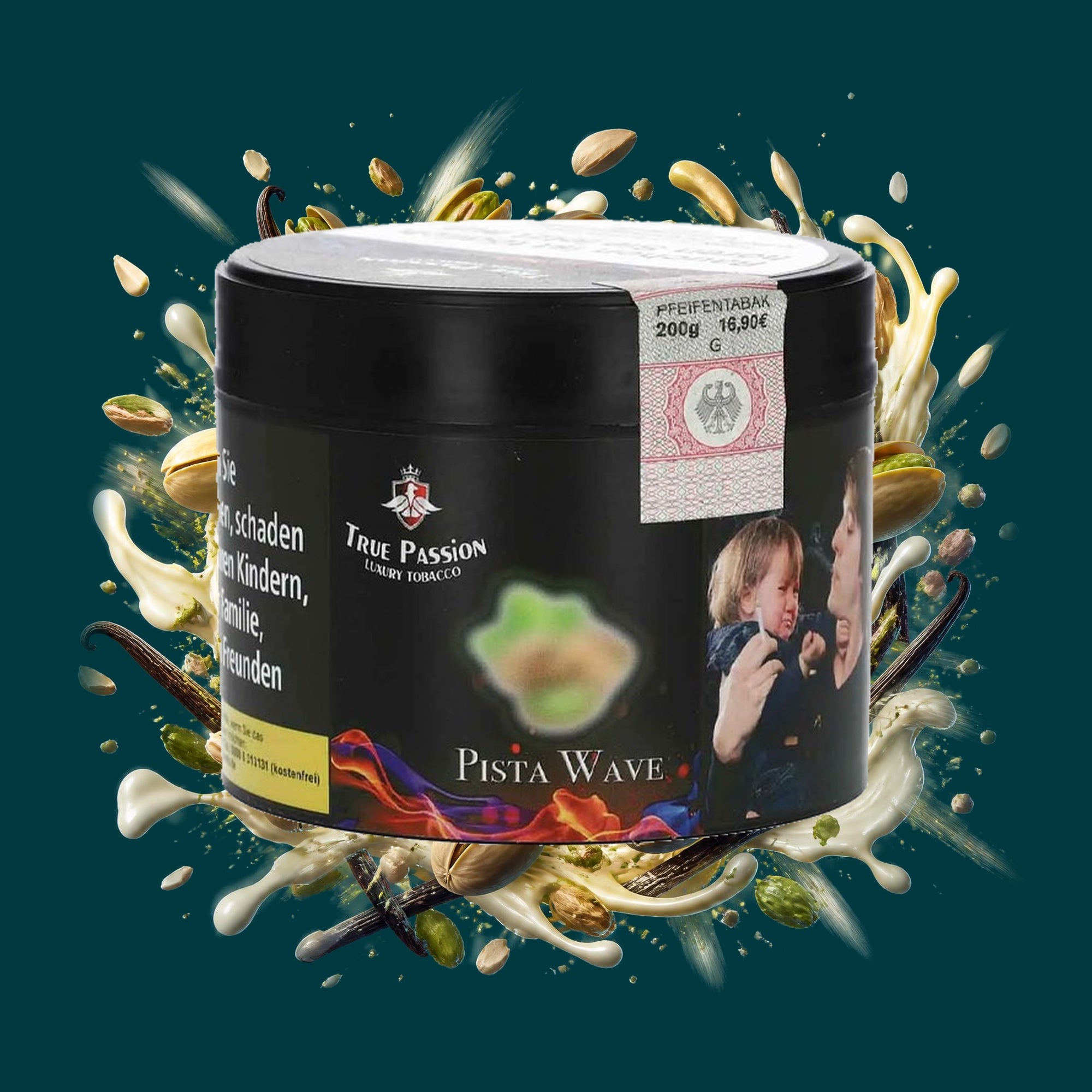 True Passion Shisha Tabak Pista Wave 200g – Pistazie, Süß, Vanille
