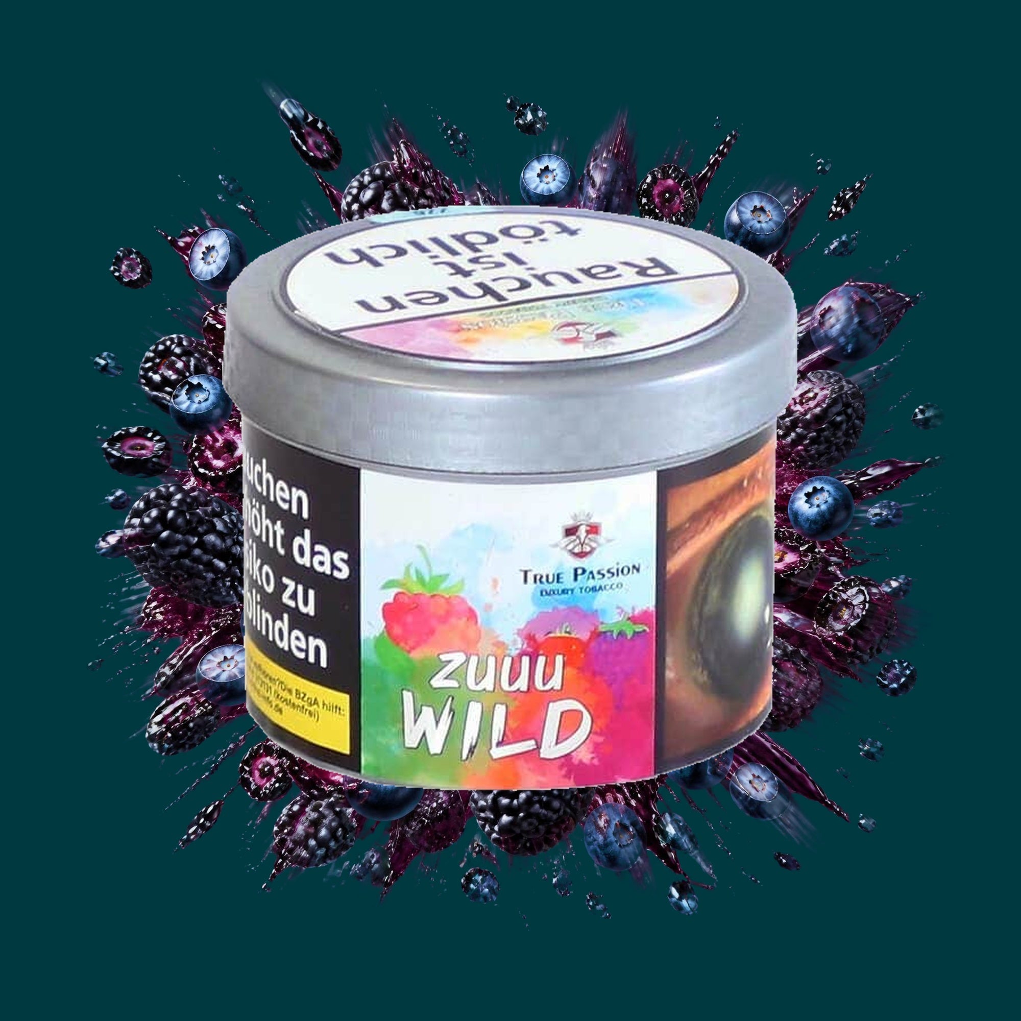 True Passion Shisha Tabak Zuuu Wild 200g – Beeren, Brombeere, Fruchtig, Heidelbeere, Süß, Waldbeeren