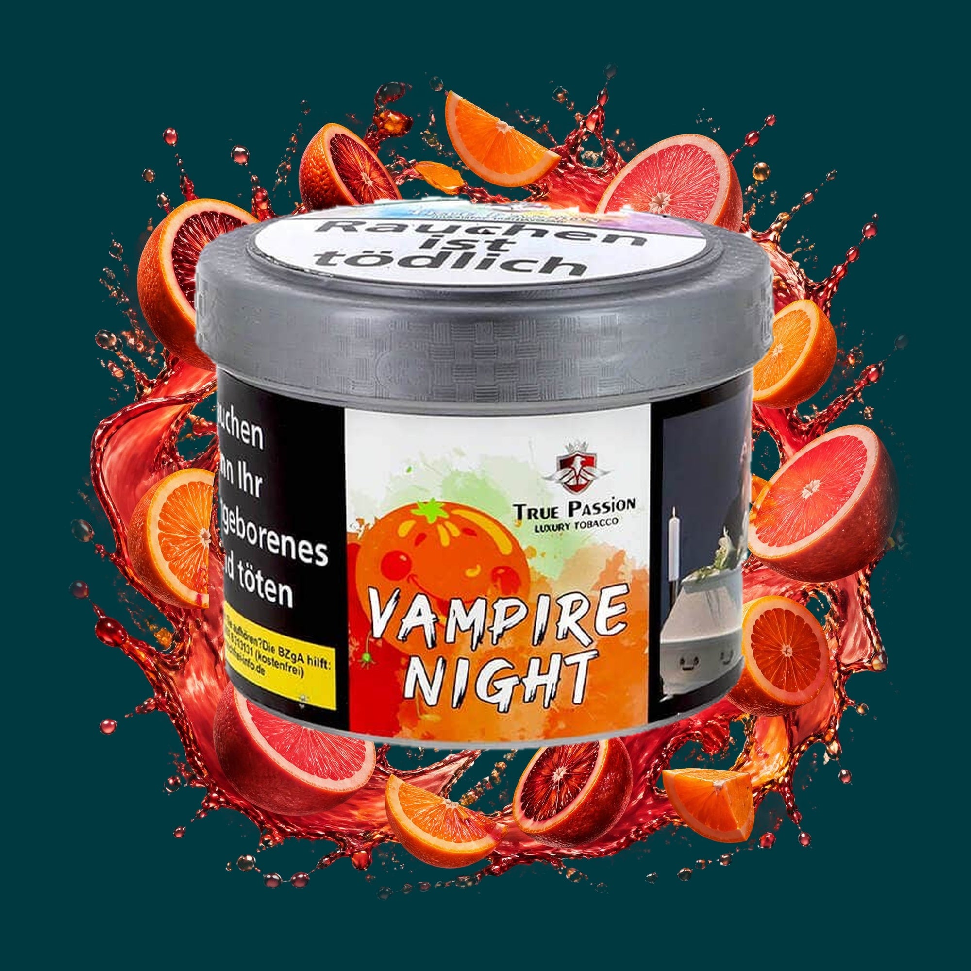 True Passion Shisha Tabak Vampire Night 200g – Grapefruit, Orange, Fruchtig