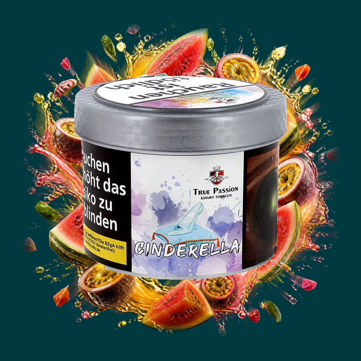 True Passion Shisha Tabak Cinderella 200g – Maracuja, Wassermelone, Fruchtig