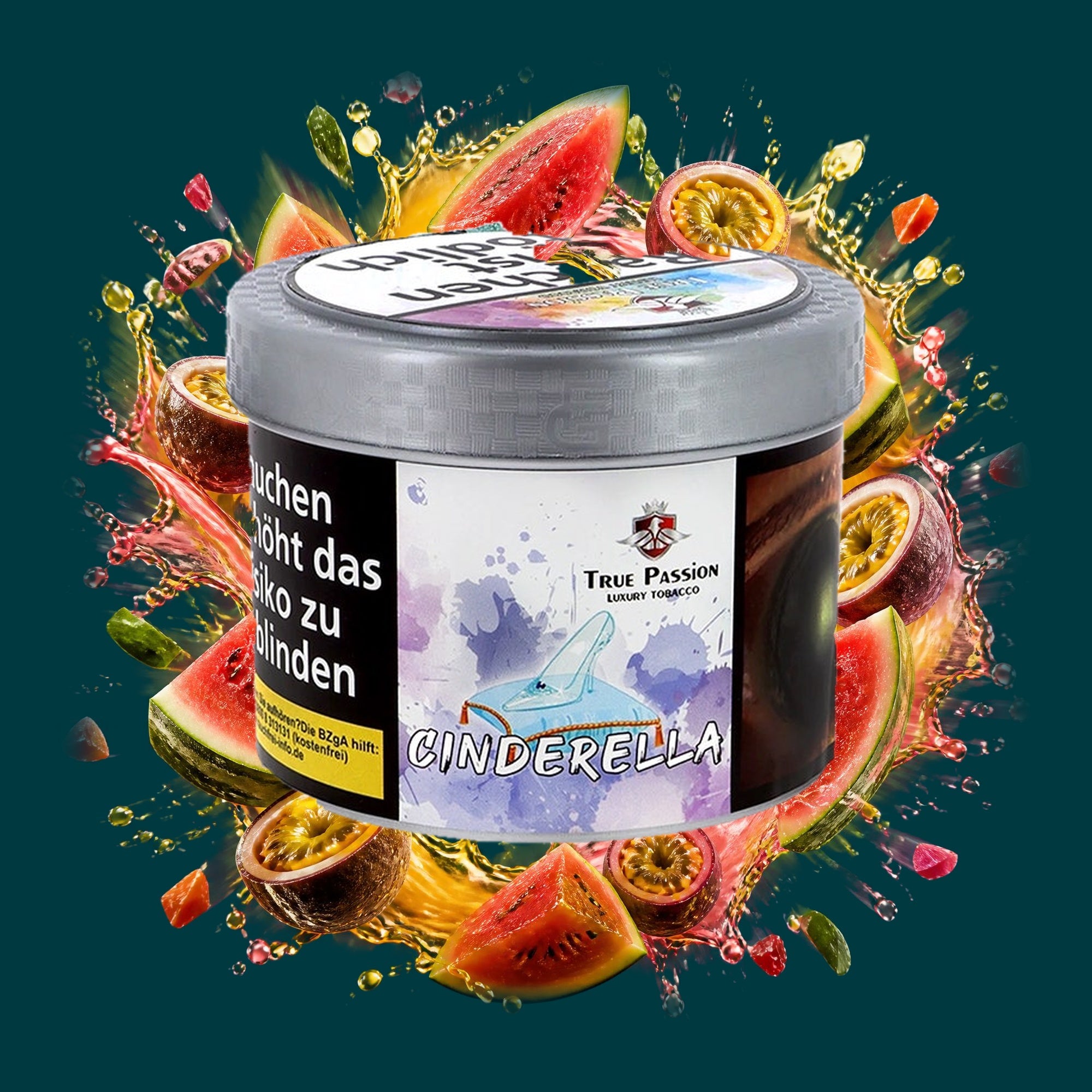 True Passion Shisha Tabak Cinderella 200g – Maracuja, Wassermelone, Fruchtig