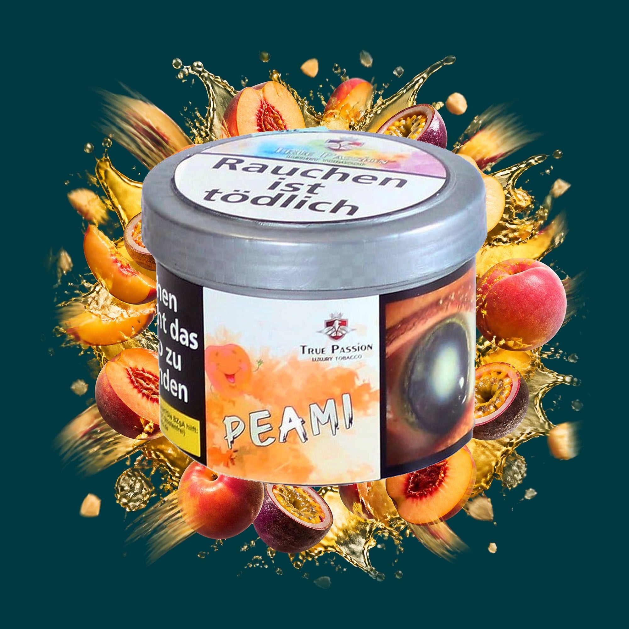 True Passion Shisha Tabak Peami 200g – Fruchtig, Maracuja, Pfirsich, Süß, Tropisch