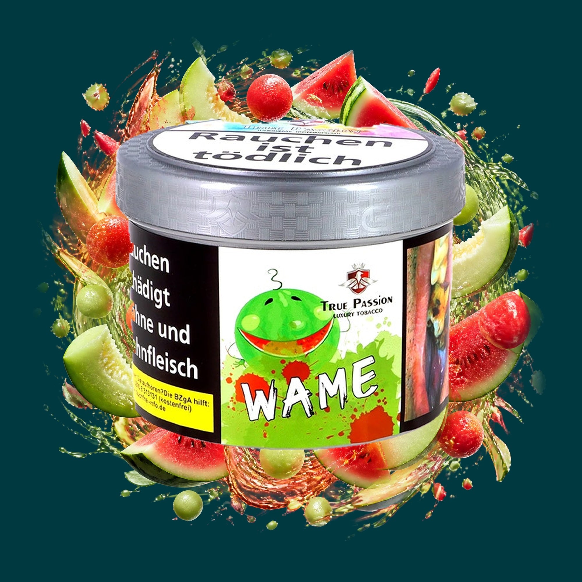 True Passion Shisha Tabak Wame 200g – Frisch, Fruchtig, Honigmelone, Melone, Süß, Wassermelone