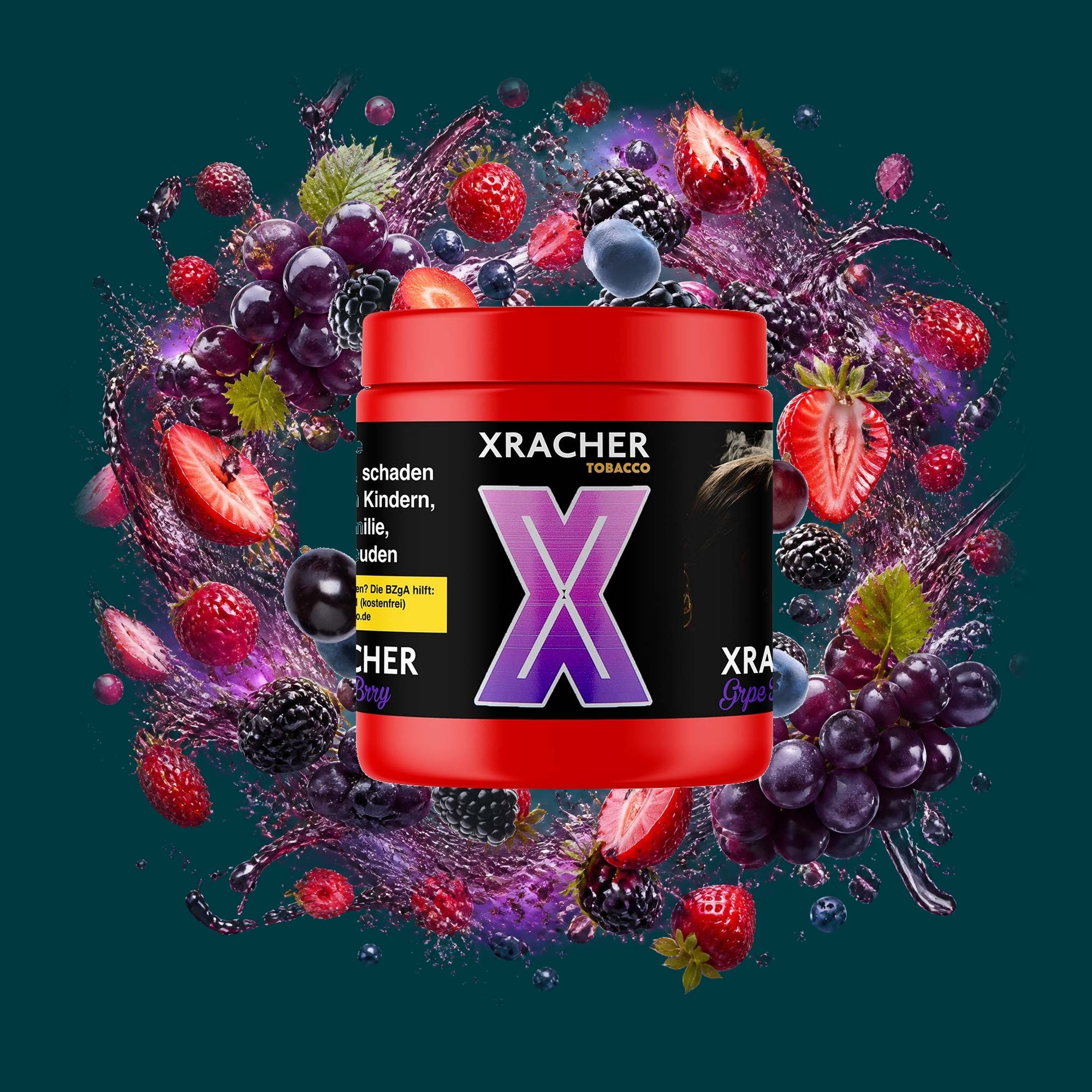 Xracher Tabak Grapeberry 200g – Beeren, Erdbeer, Fruchtig, Süß, Traube, Waldbeere