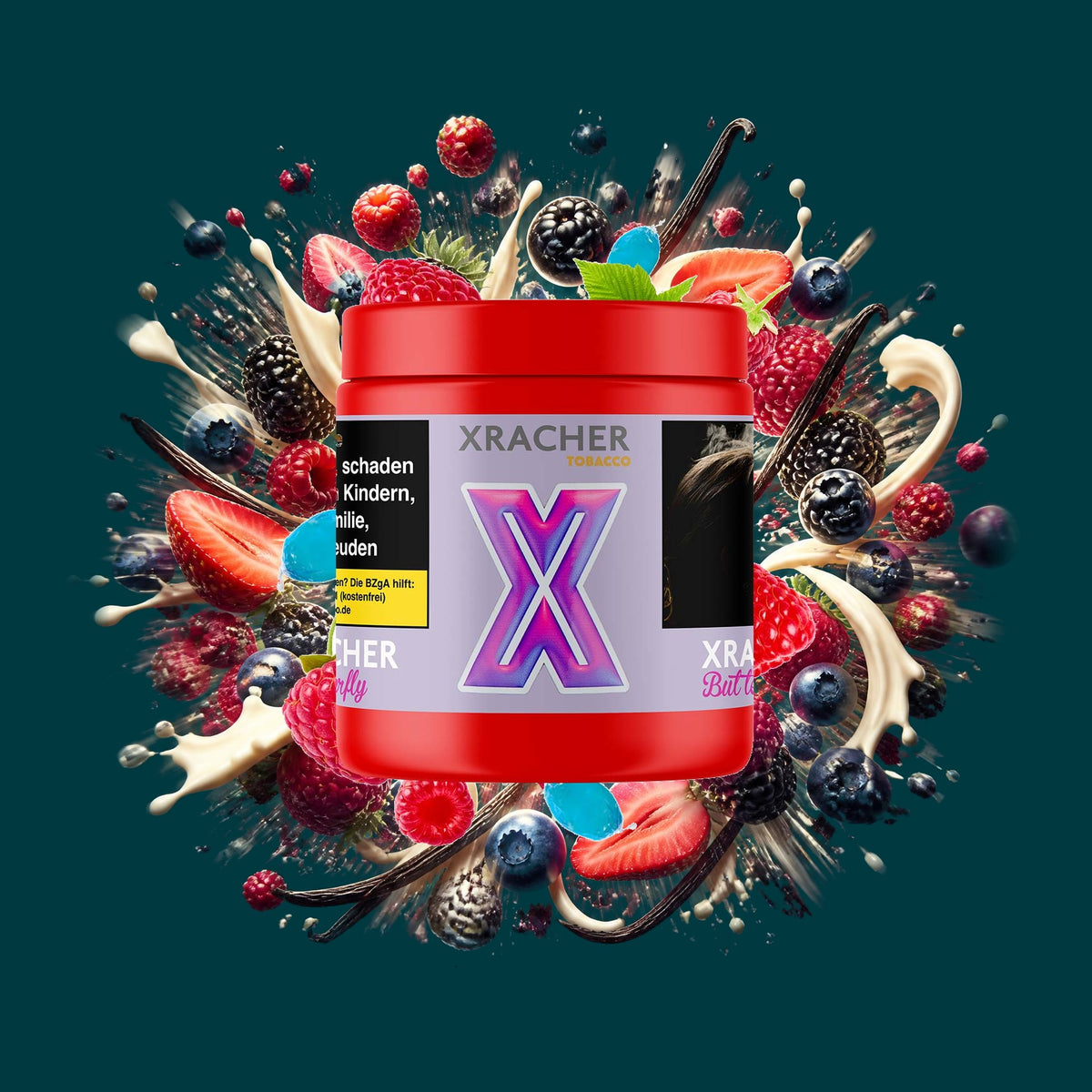 Xracher Tabak Butterfly 200g – Beeren, Süß, Vanille