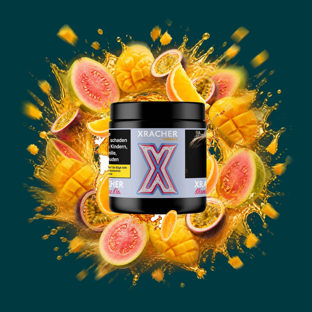 Xracher Tabak Maniac No 9. 200g – Exotisch, Fruchtig, Guave, Mango, Maracuja, Tropisch