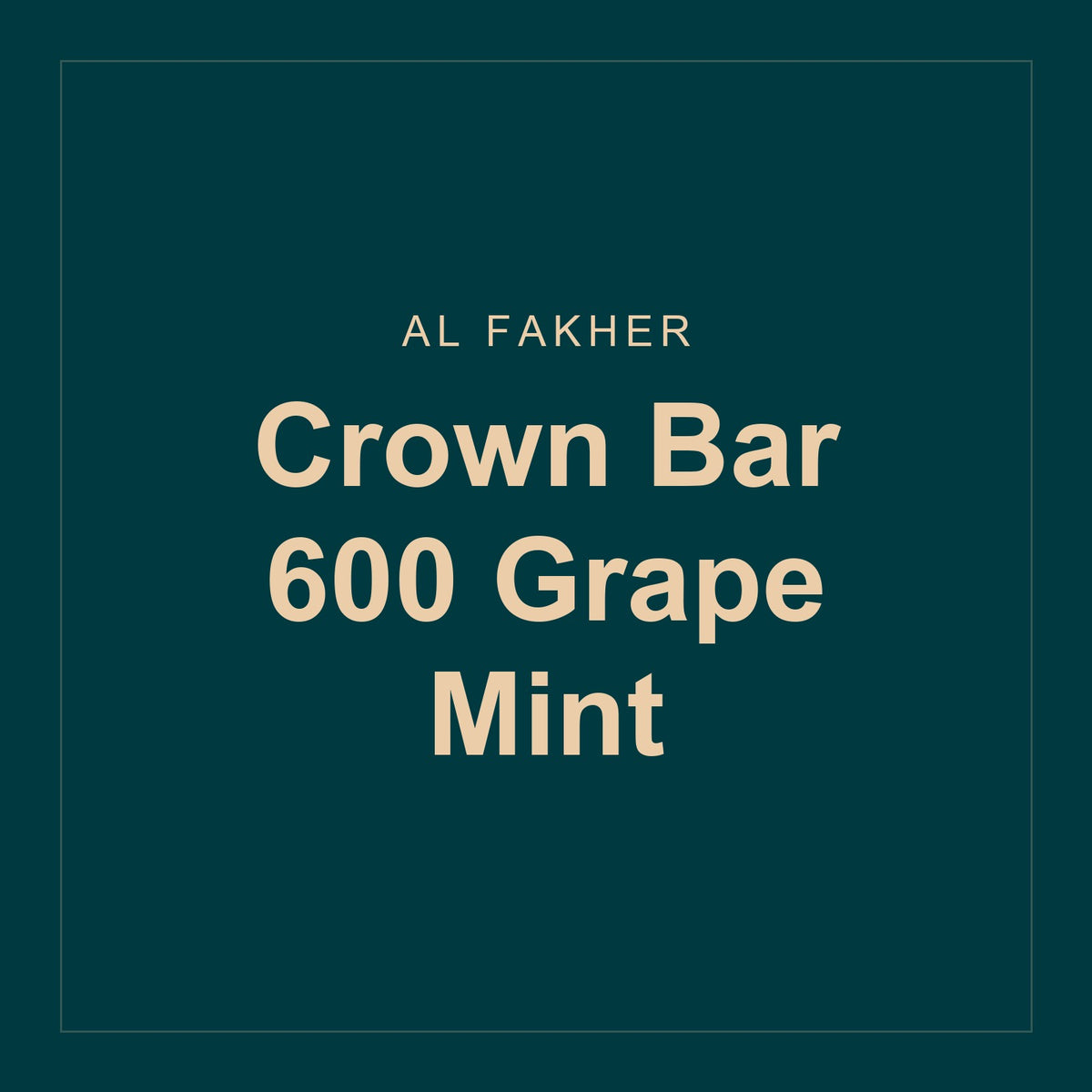Al Fakher · Crown Bar 600 Grape Mint