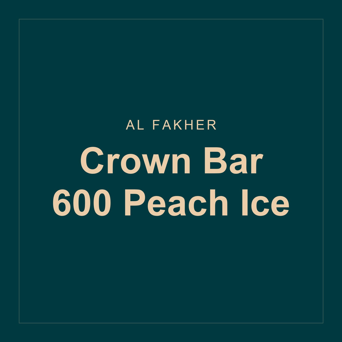 Al Fakher · Crown Bar 600 Peach Ice