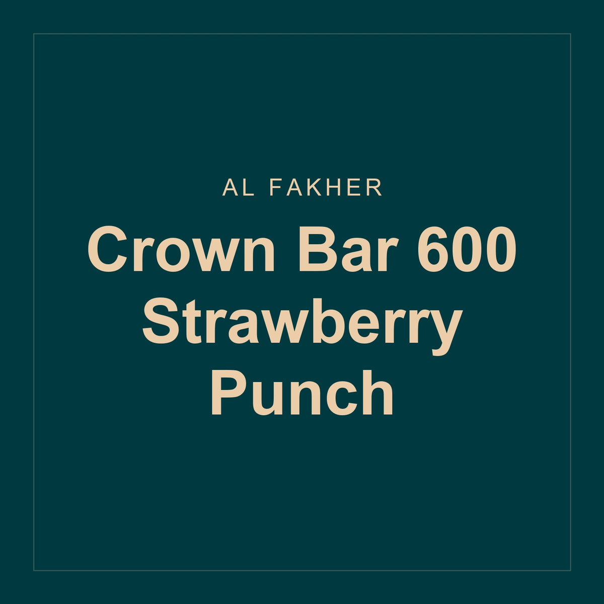 Al Fakher · Crown Bar 600 Strawberry Punch