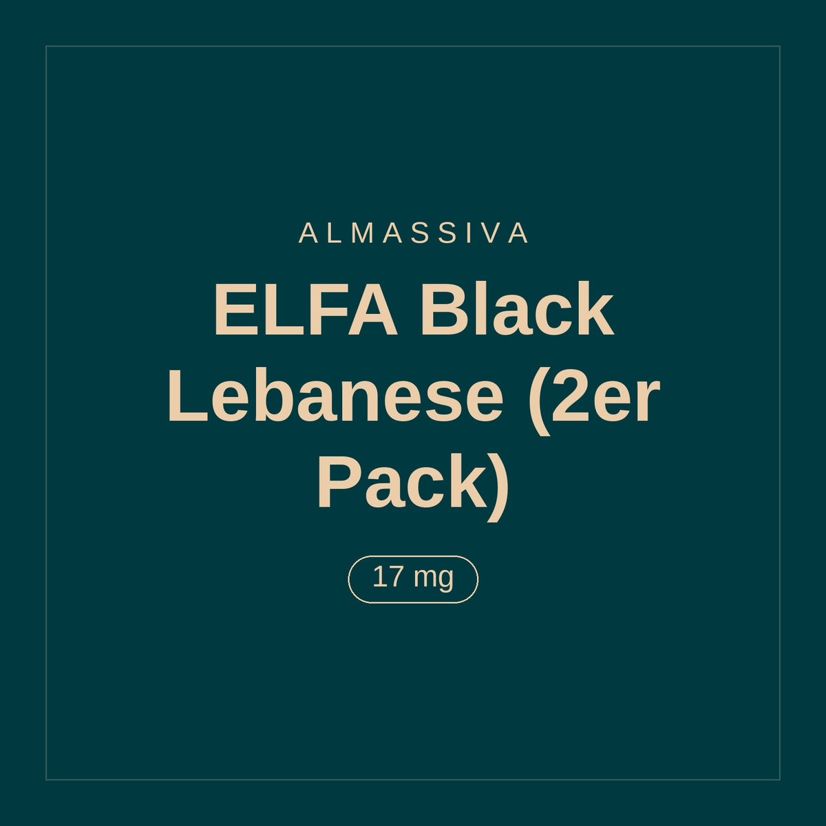 Almassiva · ELFA Black Lebanese (2er Pack) · 17 mg