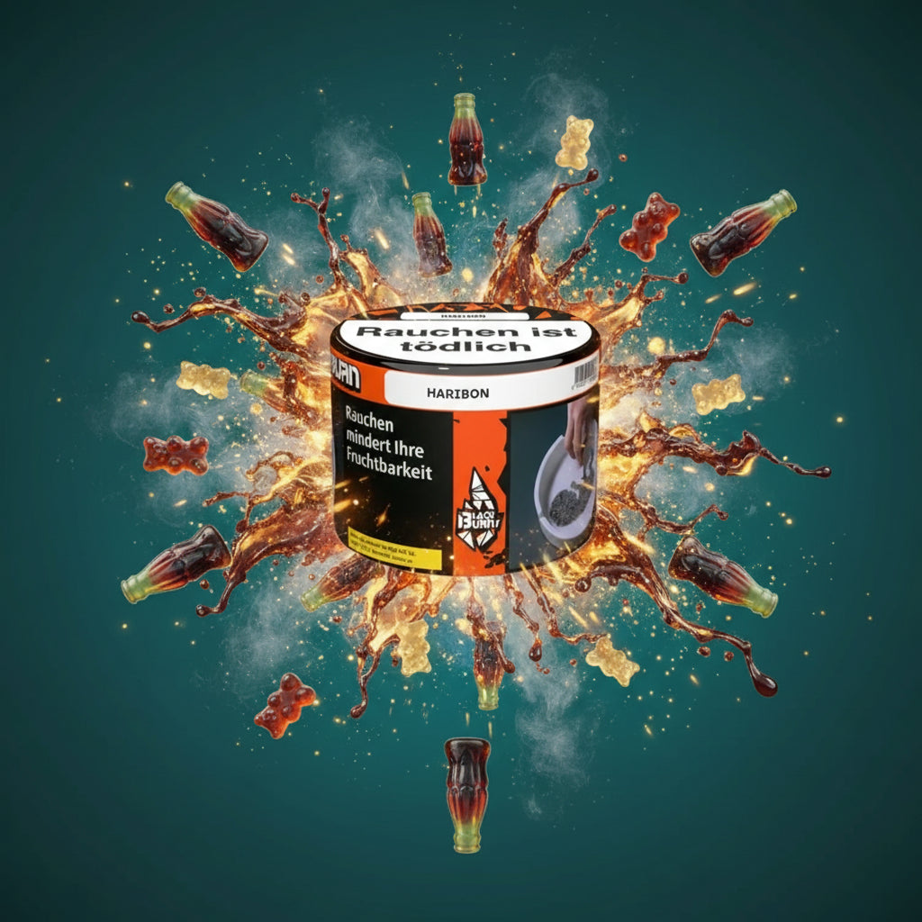 Blackburn Haribon 100g Shisha Tabak - Cola Gummibärchen Colafläschchen