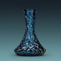 Caesar Crystal Bowl Trunk Rock Blue - Handgefertigte Bleikristall Shisha Bowl