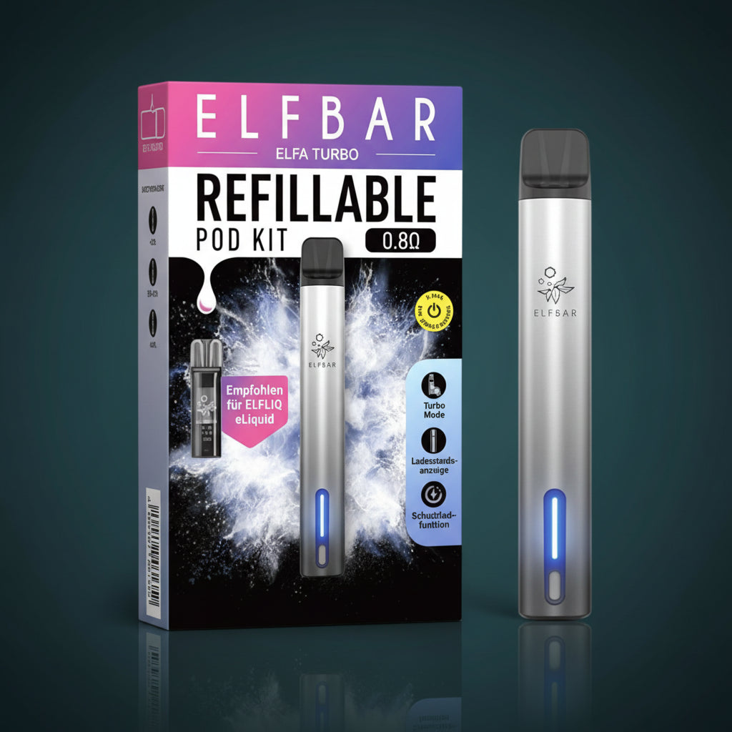 Elfbar ELFA Turbo Refillable Pod Kit Aurora Black