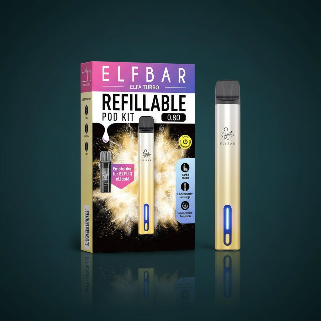 Elfbar ELFA Turbo Refillable Pod Kit Aurora Gold