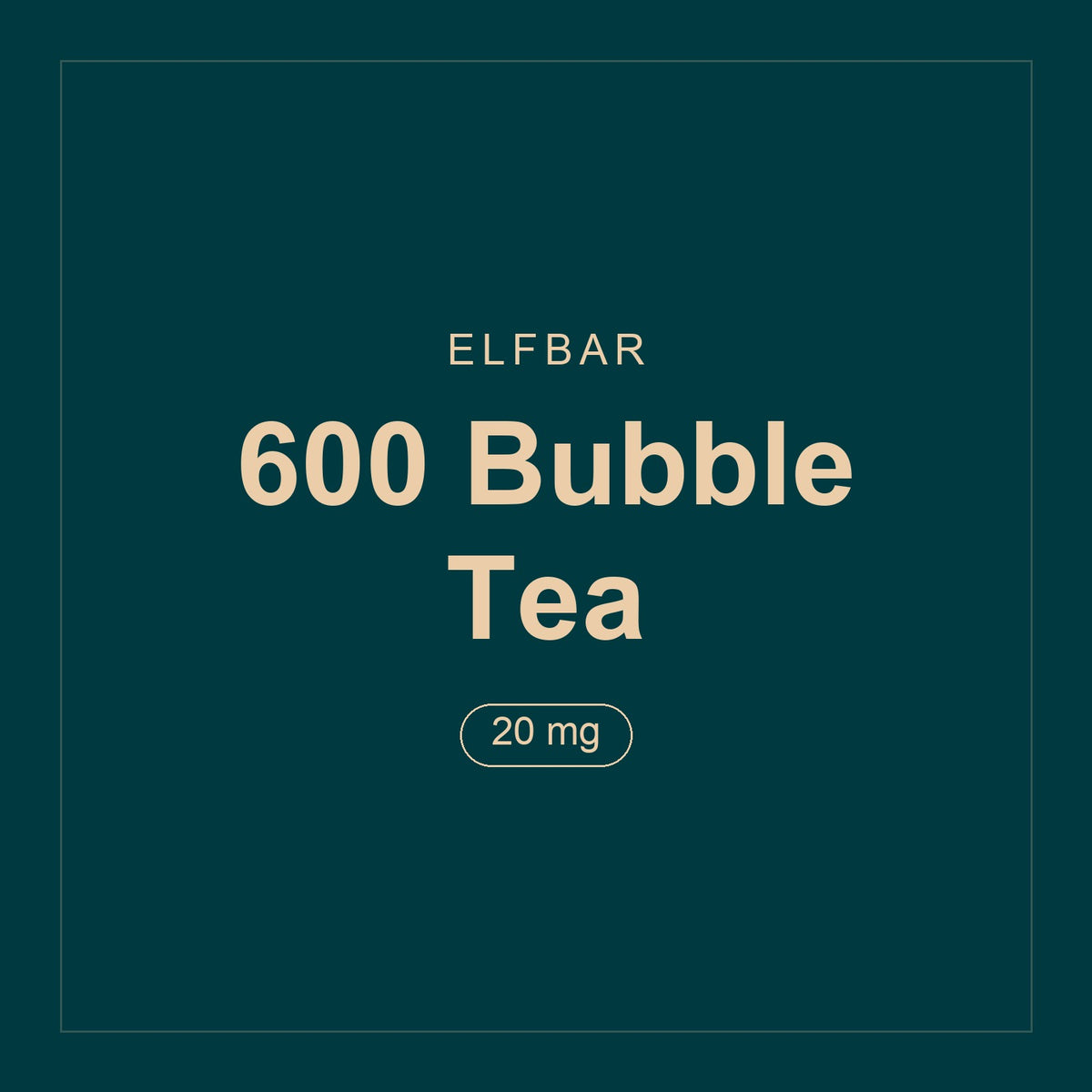 Elfbar · 600 Bubble Tea · 20 mg