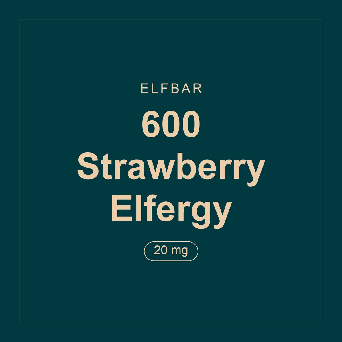 Elfbar · 600 Strawberry Elfergy · 20 mg