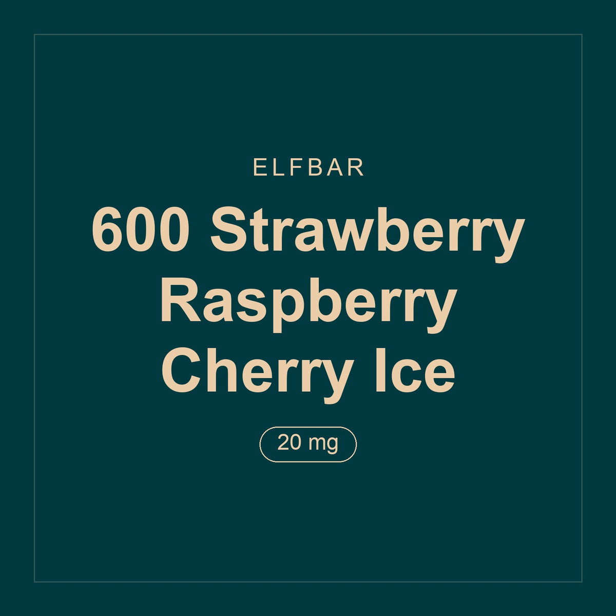 Elfbar · 600 Strawberry Raspberry Cherry Ice · 20 mg