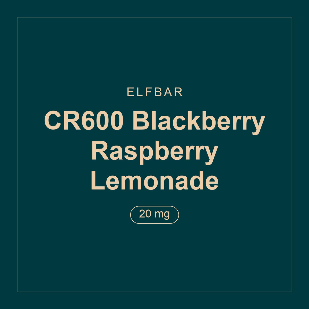 Elfbar · CR600 Blackberry Raspberry Lemonade · 20 mg