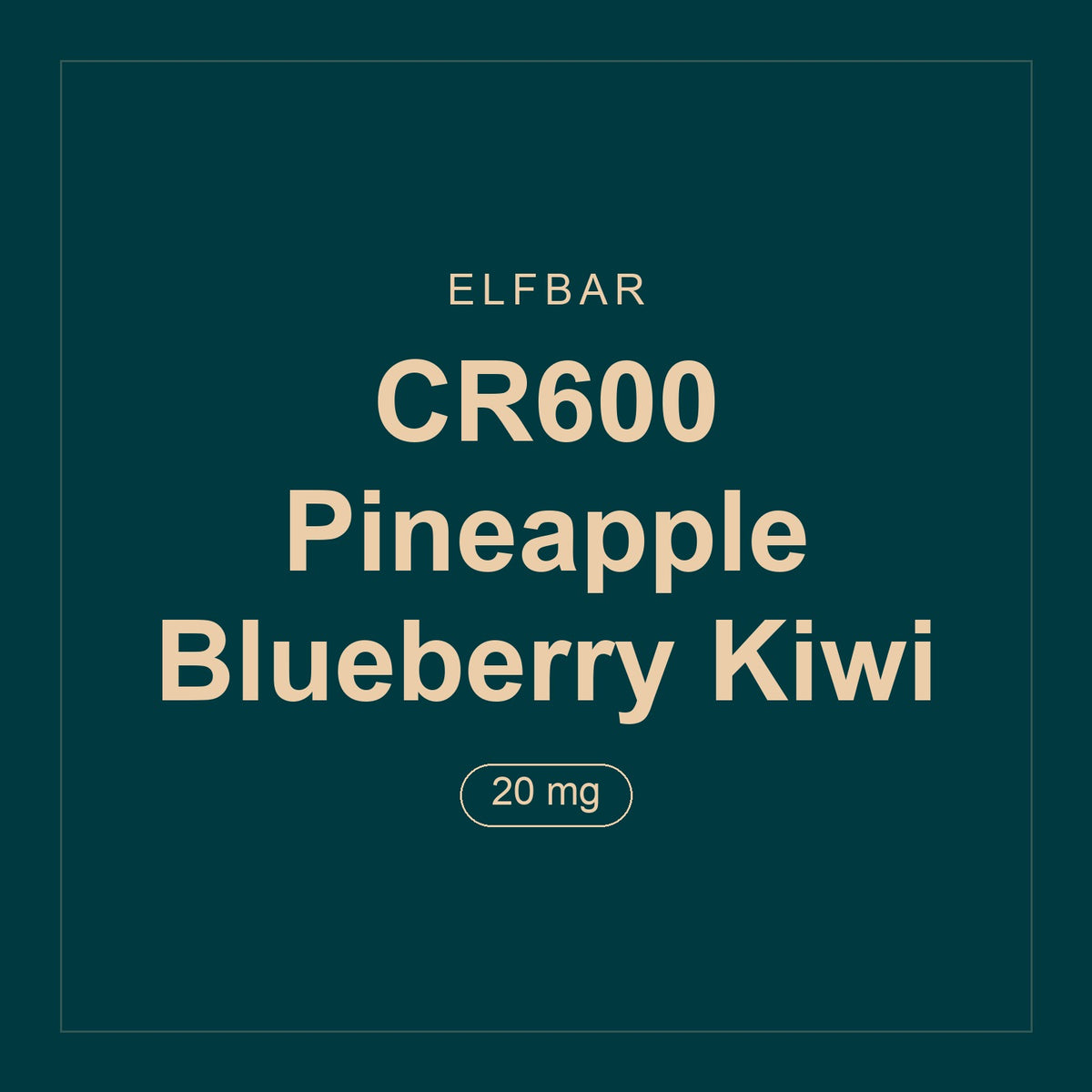 Elfbar · CR600 Pineapple Blueberry Kiwi · 20 mg