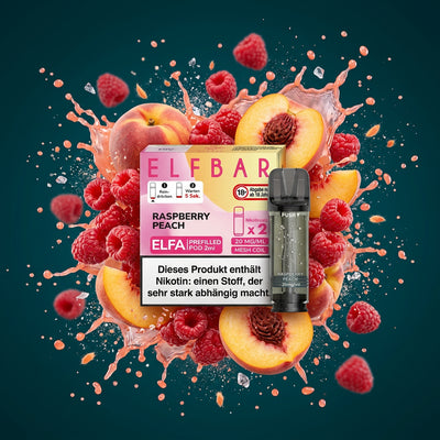Elfbar Elfa Pod 2 Stück 20mg Raspberry Peach online kaufen bei Smokez