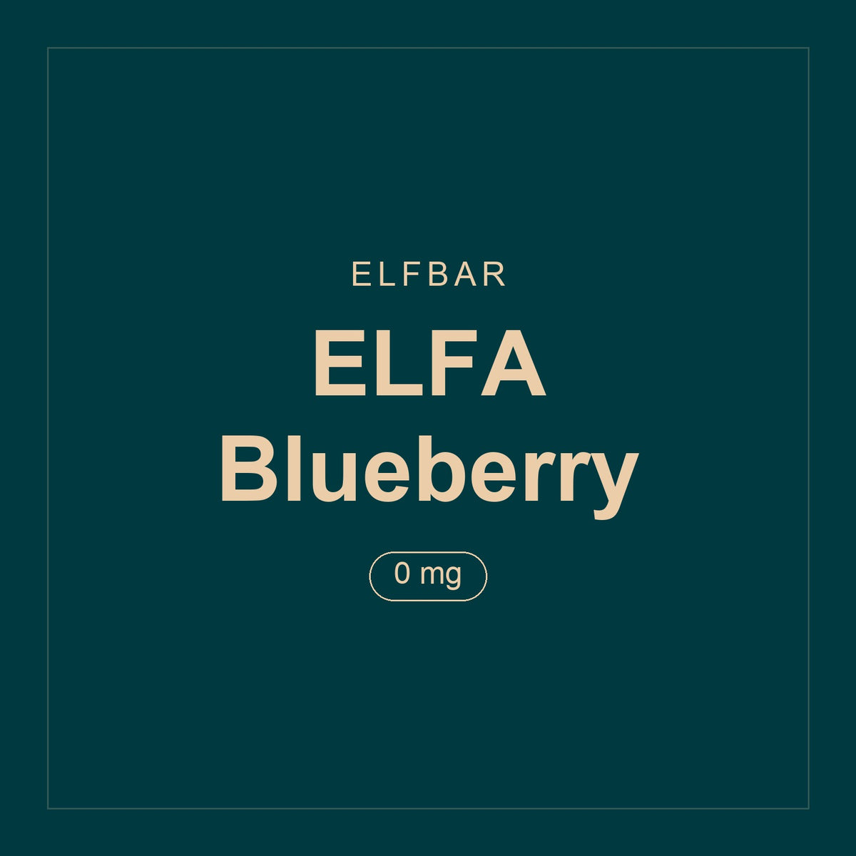 Elfbar · ELFA Blueberry · 0 mg