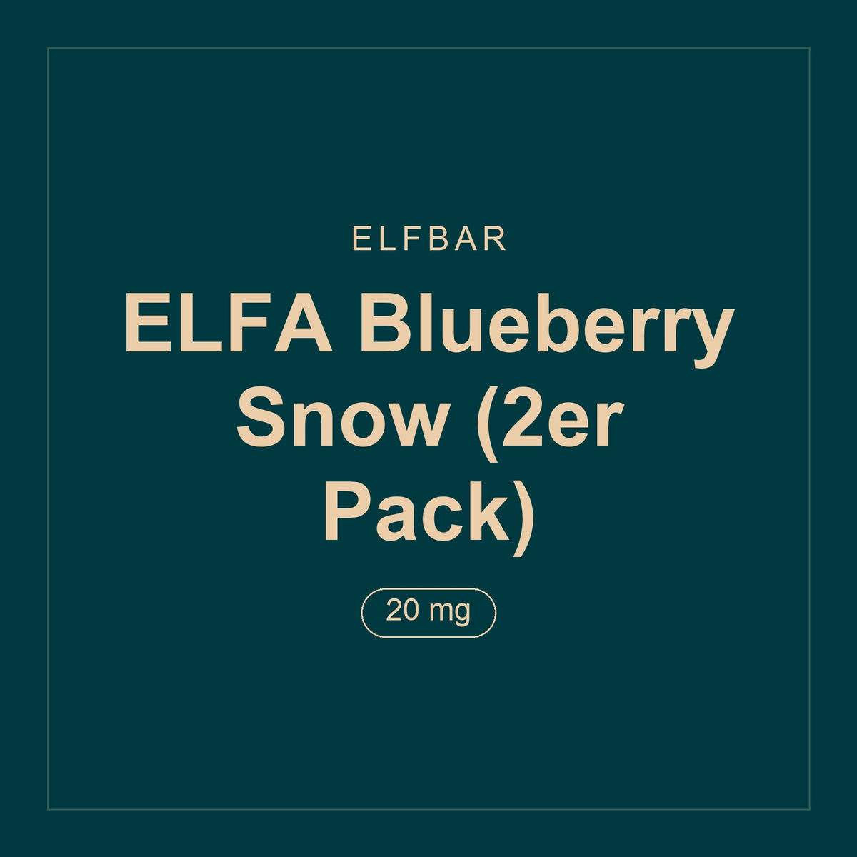 Elfbar · ELFA Blueberry Snow (2er Pack) · 20 mg