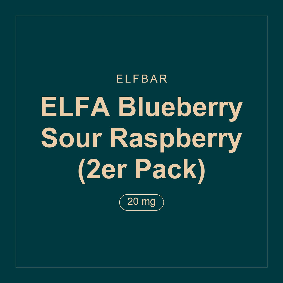 Elfbar · ELFA Blueberry Sour Raspberry (2er Pack) · 20 mg