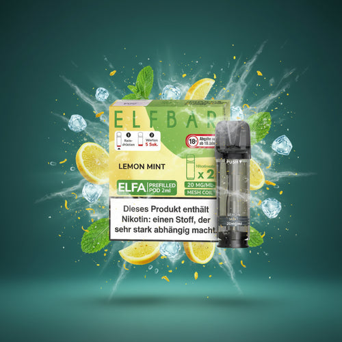 Elfbar ELFA Pod - Lemon Mint (2er Pack) online kaufen bei Smokez