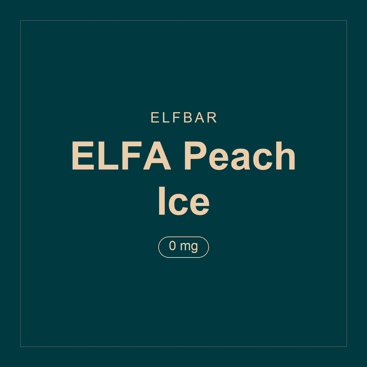 Elfbar · ELFA Peach Ice · 0 mg