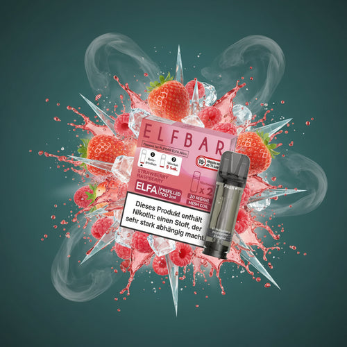 Elfbar ELFA Pod Strawberry Raspberry 20mg (2er Pack) online kaufen bei Smokez