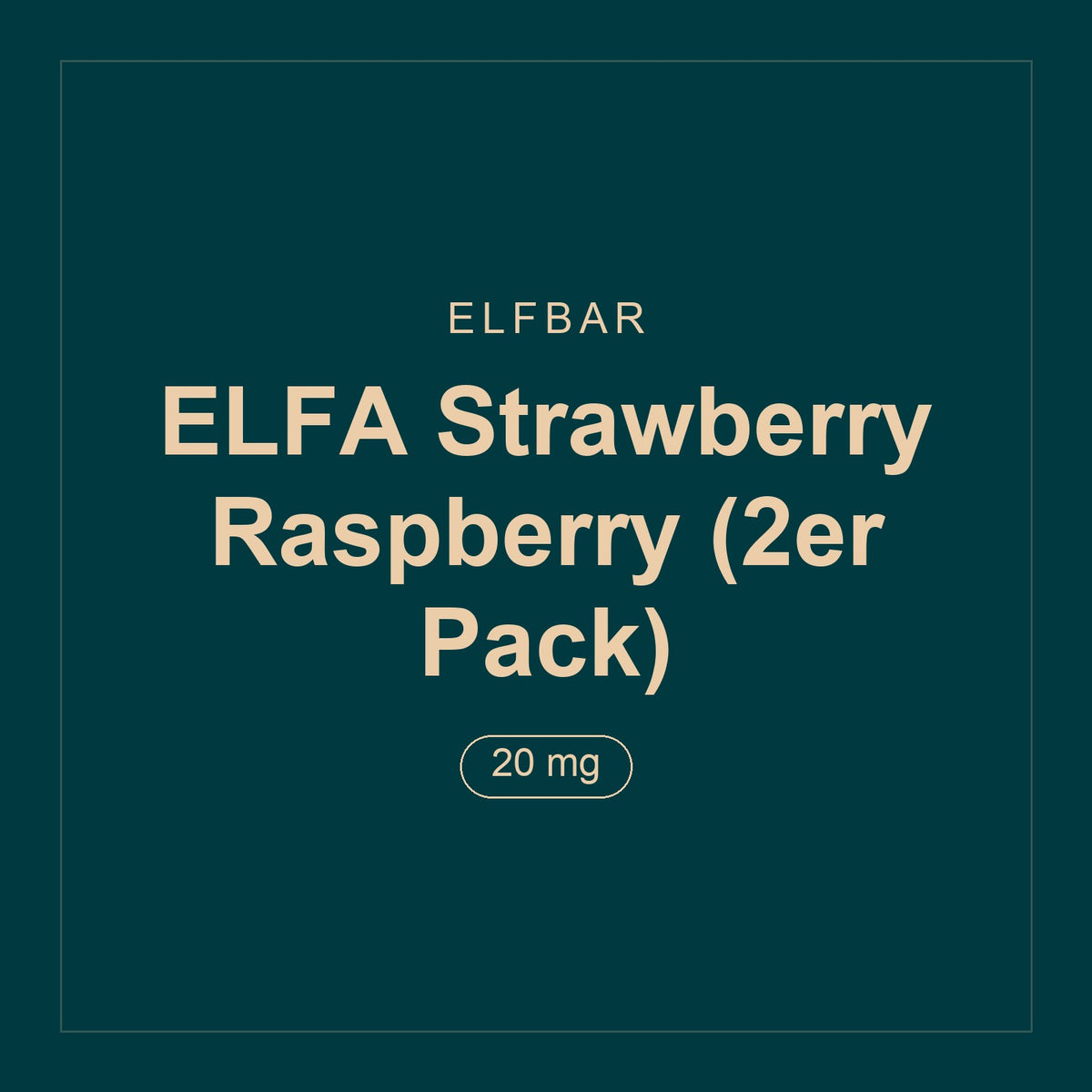 Elfbar · ELFA Strawberry Raspberry (2er Pack) · 20 mg