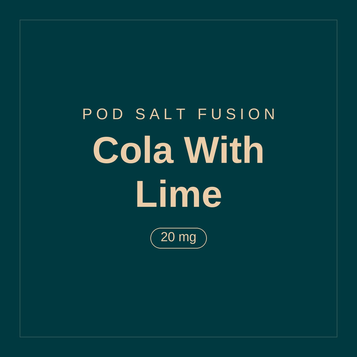 POD SALT Fusion · Cola With Lime · 20 mg