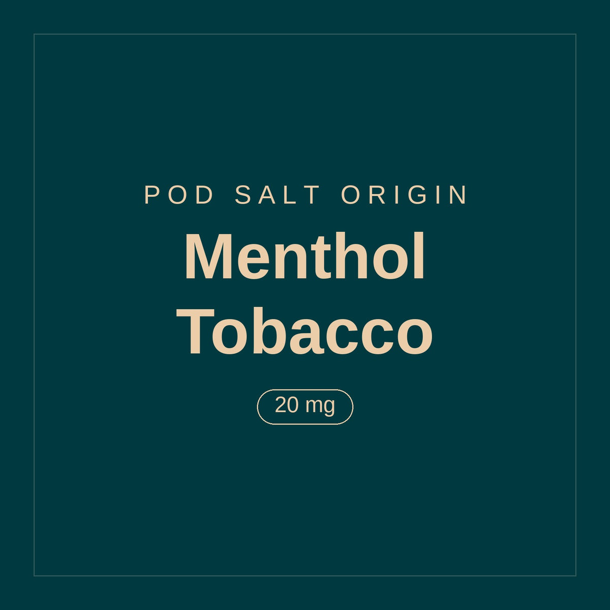 POD SALT Origin · Menthol Tobacco · 20 mg