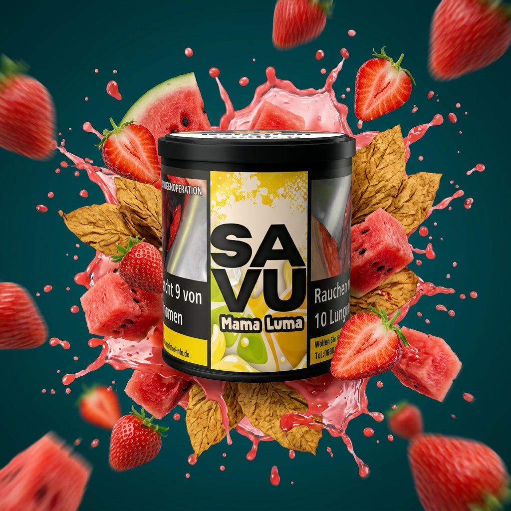 Savu Tabak Mama Luma 200g – Wassermelone & Erdbeere