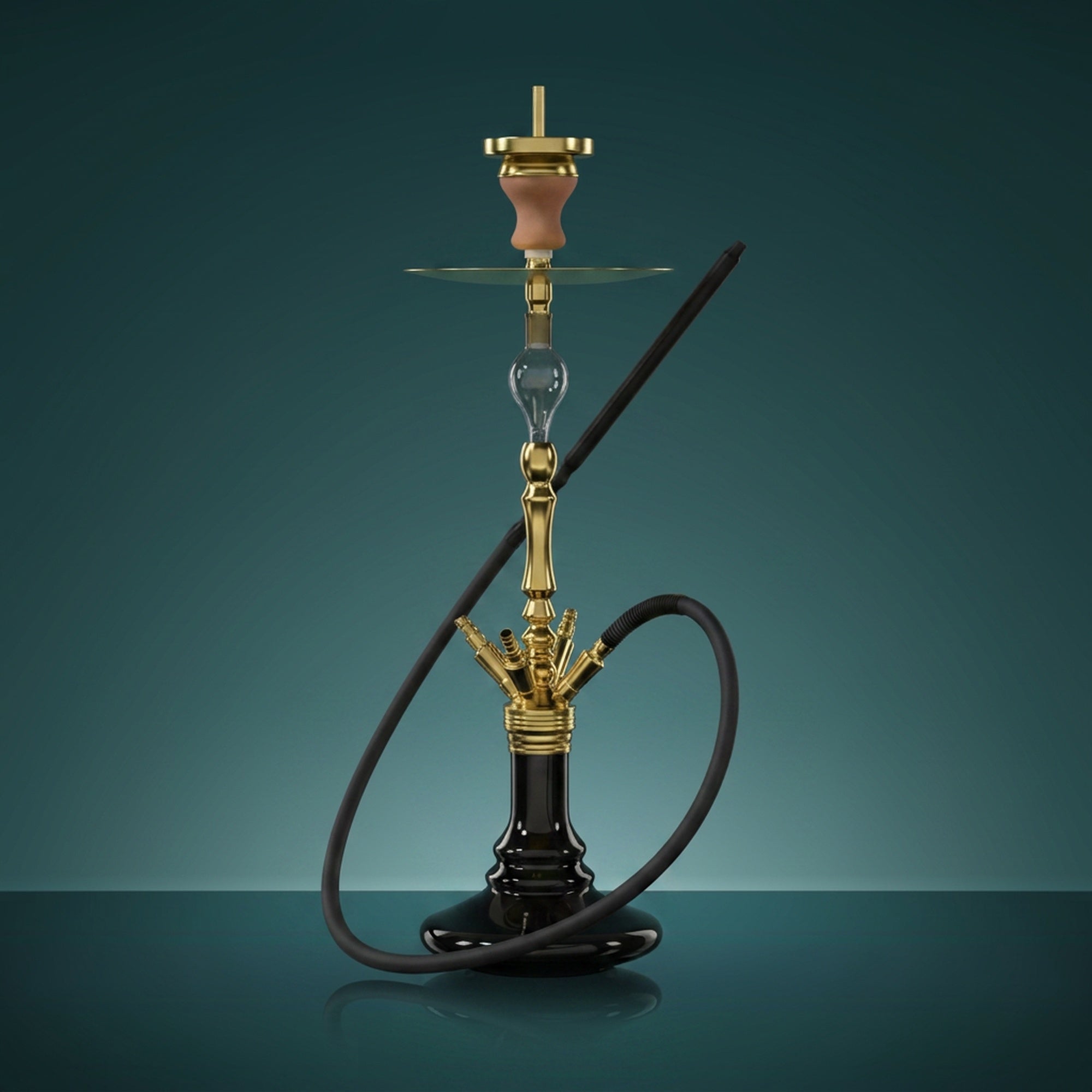 Invi Tesseract Shisha Gold Schwarz