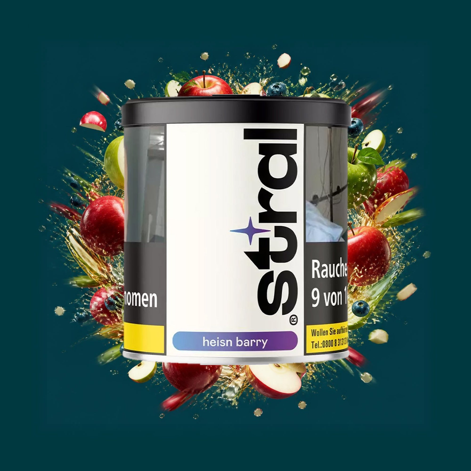 Stral Tabak Heisn Barry 200g – Doppelapfel, Blaubeere