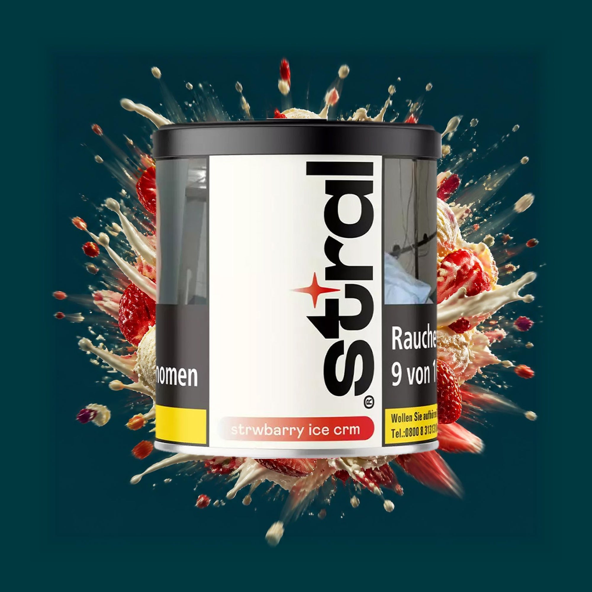 Stral Tabak Stwbarry Ice Crm 200g – Erdbeere, Eiscreme