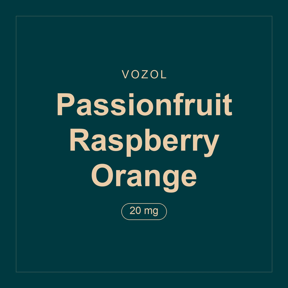 Vozol · Passionfruit Raspberry Orange · 20 mg